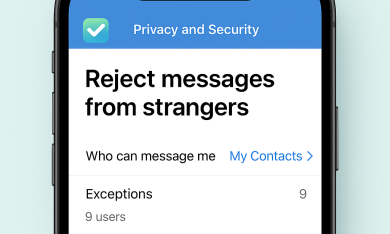 iMe如何屏蔽陌生人信息？